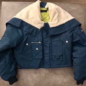 Helmut lang cropped aviator jacket NWT